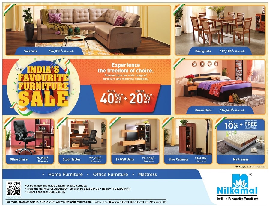 Nilkamal Independence day Sale