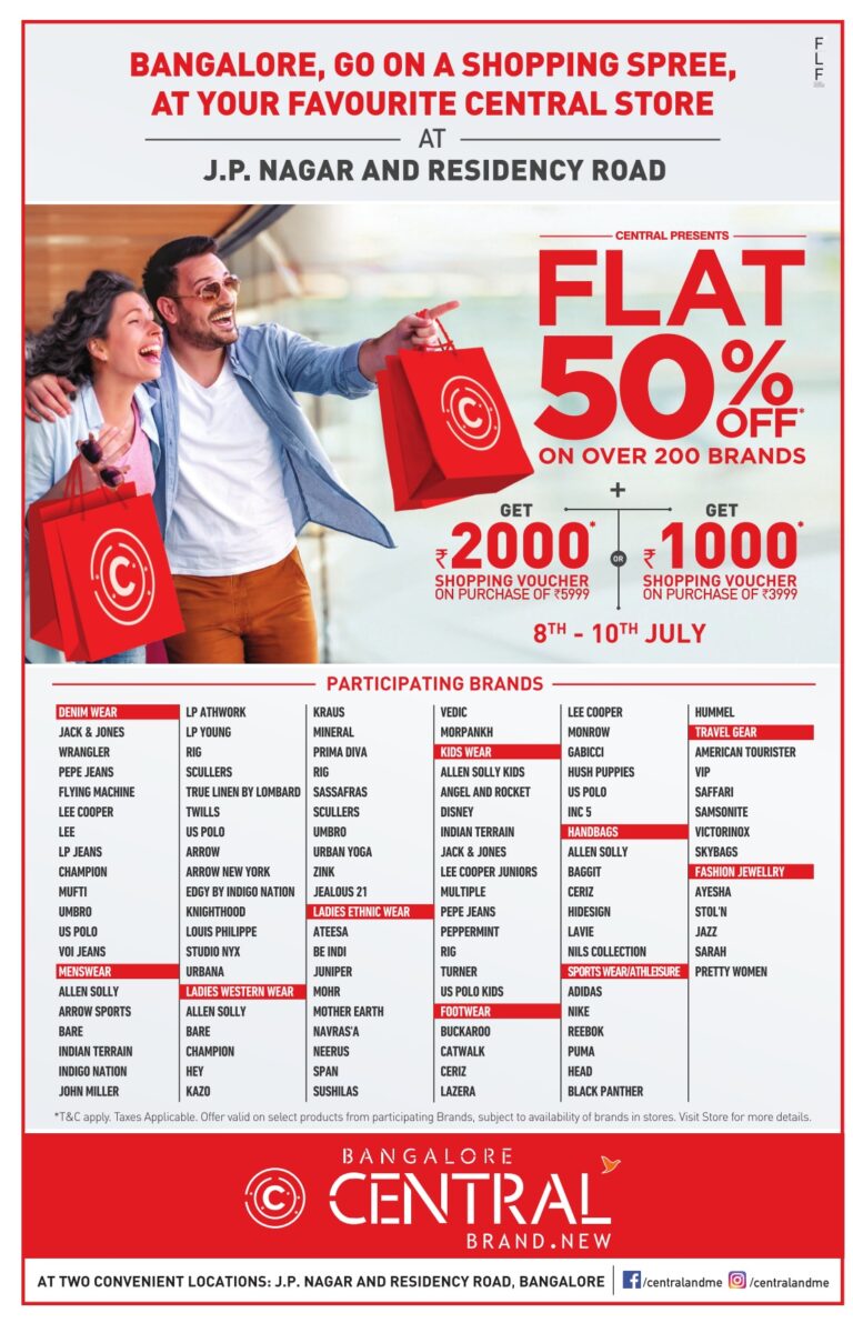 Central Bangalore 50% Off Sale