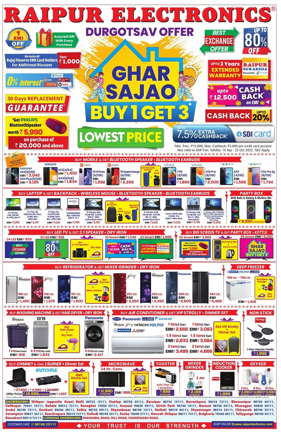 Raipur Electronics Dugotsav offers