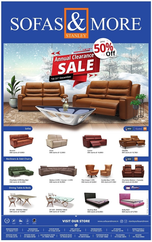 Sofas & More Annual Clearance sale