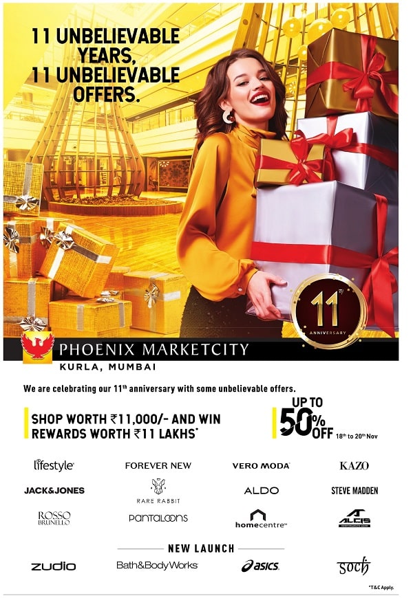Phoenix Marketcity Mumbai Anniversary offers