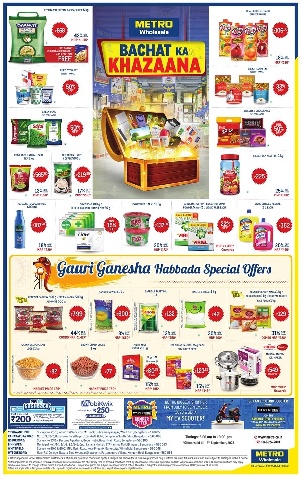 Metro Wholesale Ganesh Chaturthi offers