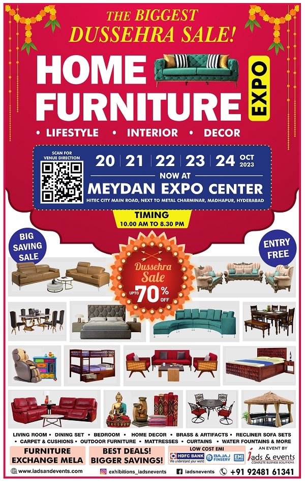 Home Furniture Expo Hyderabad Dussehra Sale