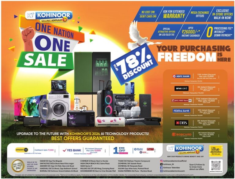 Kohinoor Electronics Freedom offer