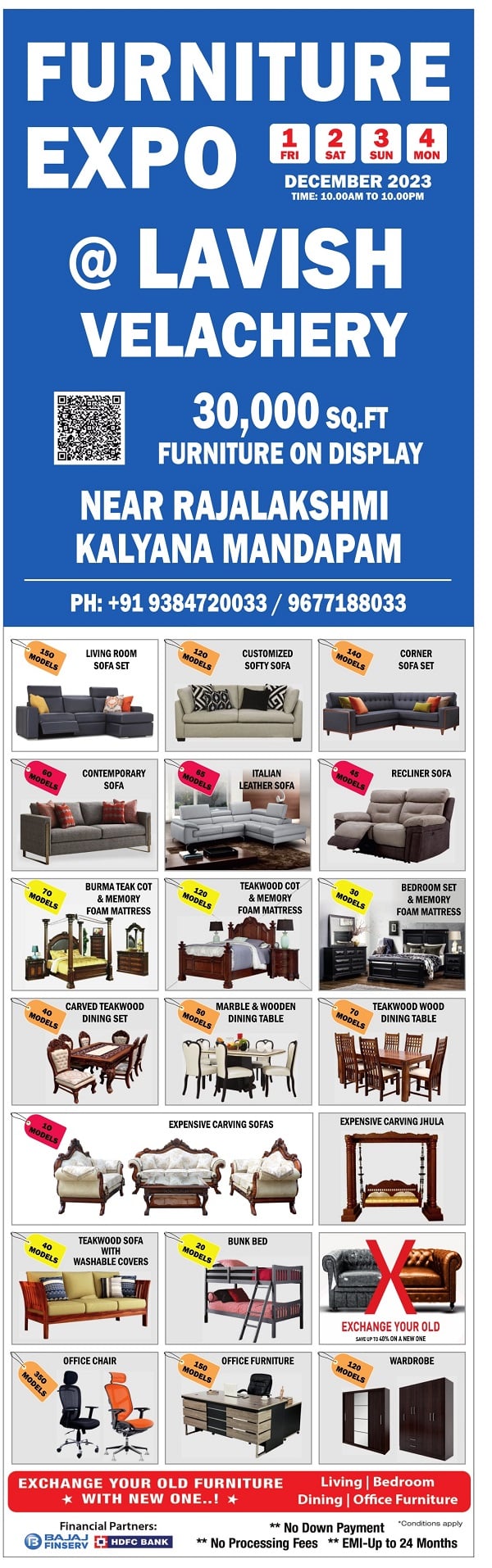 Furniture Fair Chennai Location & Timings December 2023 Check n