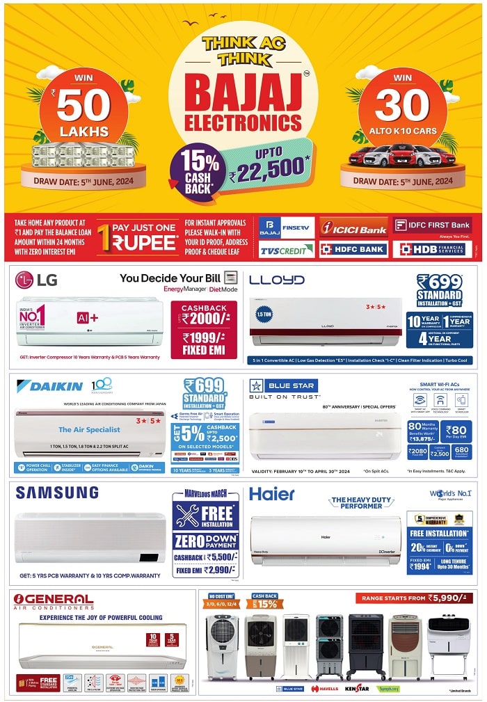 Bajaj Electronics Ugadi Offers