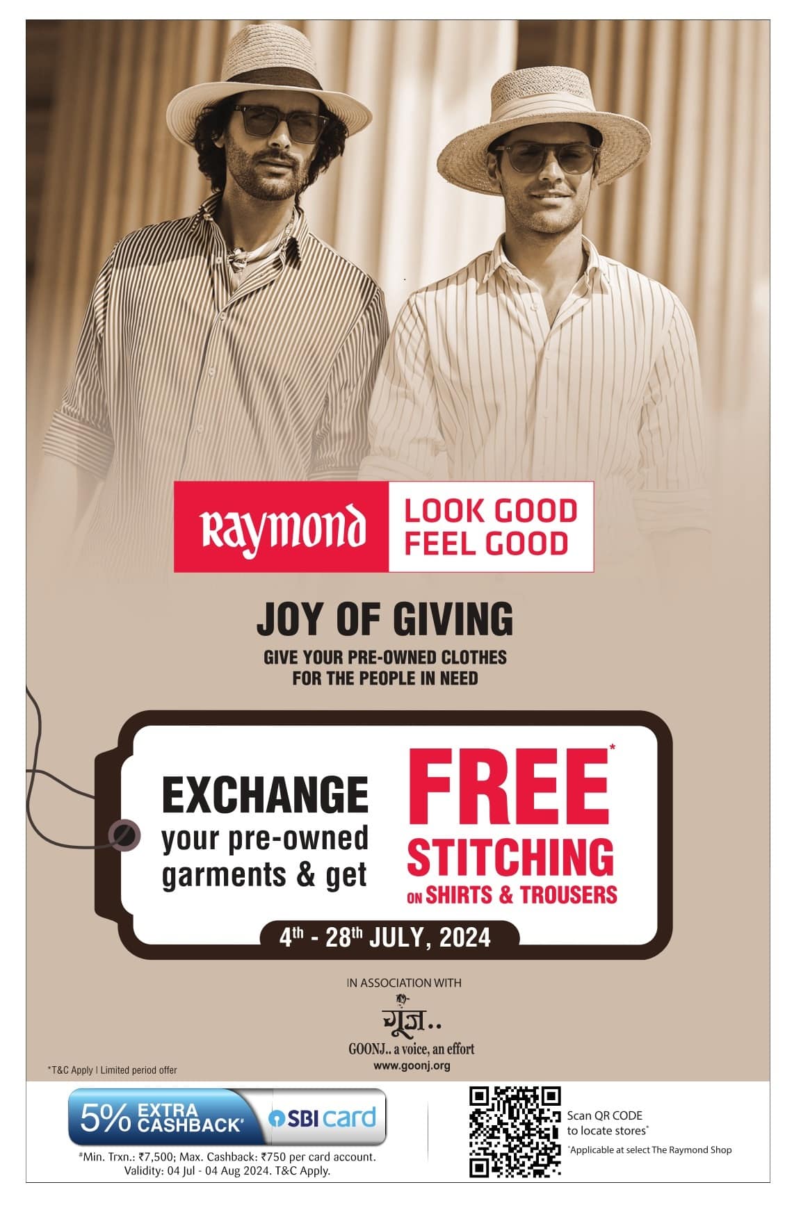 The Raymond Shop Exchange offer